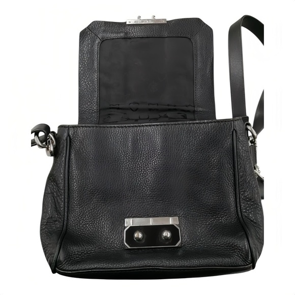 Marc by Marc Jacobs M3113140 Leather Shoulder Bag Black Silver Crossbody - Picture 6 of 15